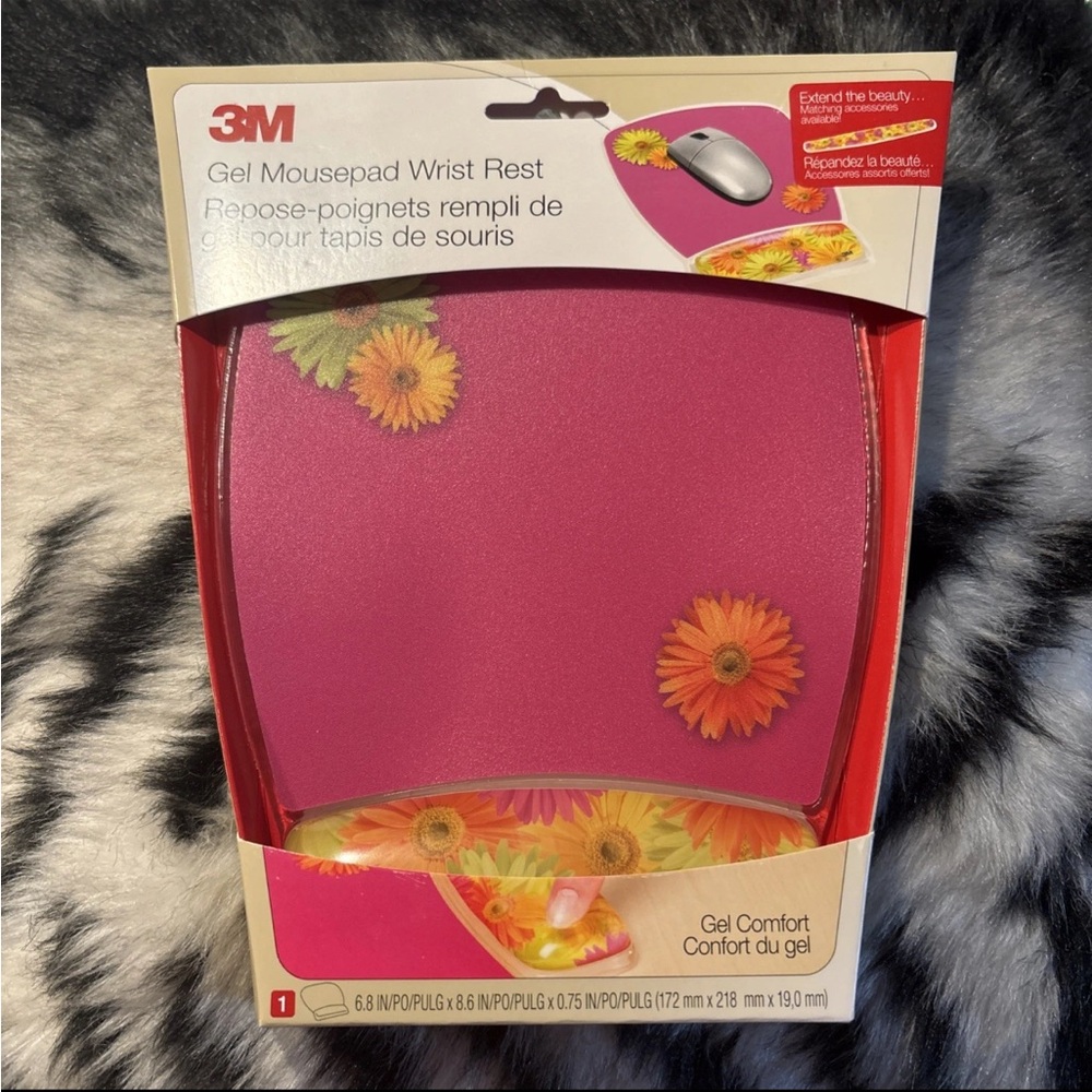3M Pink Gel Mousepad Wrist Rest